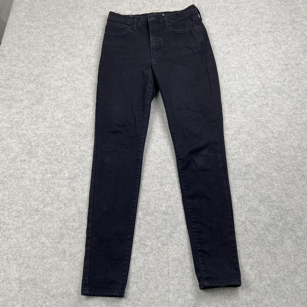 Levis Premium Mile High Super Skinny Jeans Womens 30 Black Stretch 22791-0052